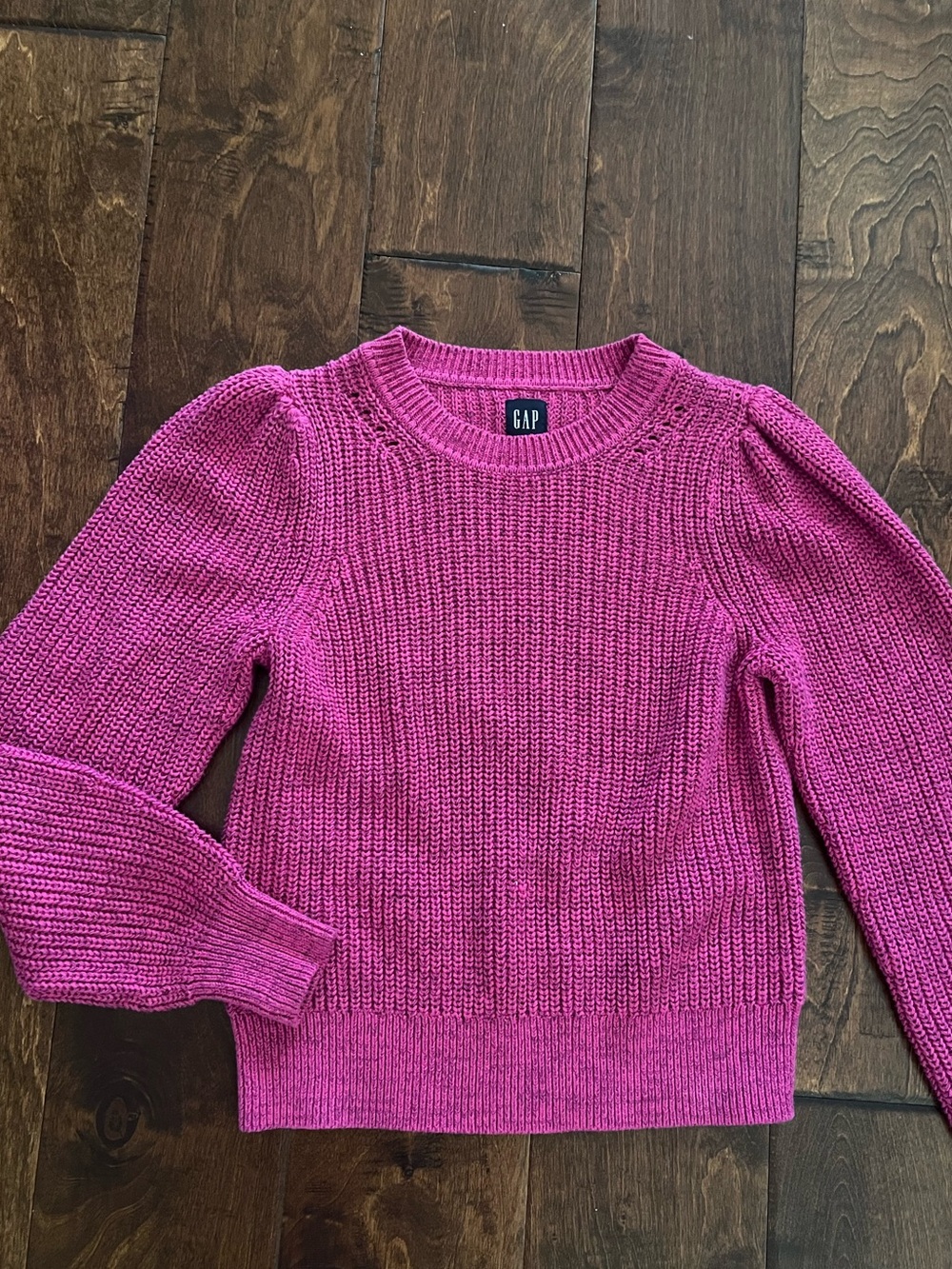 Gap Balloon Sleeve Pink Sweater Size XS